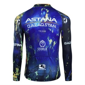 Maglia 2024 Astana Qazaqstan Manica Lunga Blu
